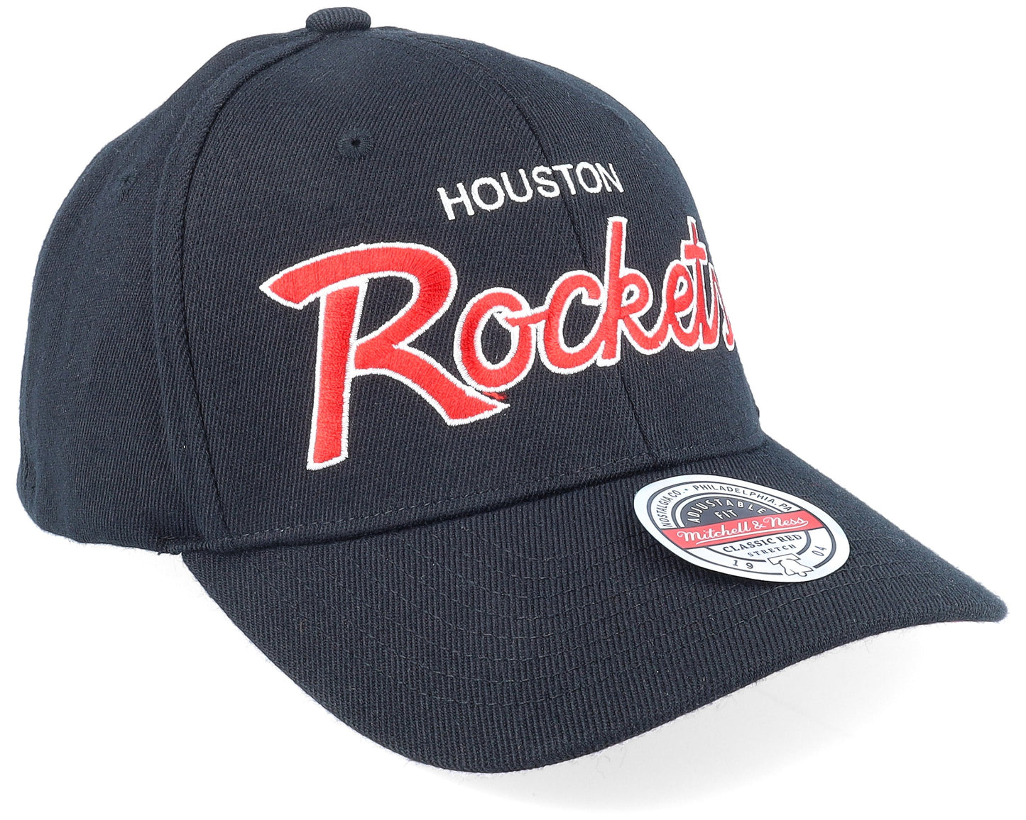 Mitchell & Ness Men's NBA Team Script 2.0 Stretch Snapback Rockets Snapback Caps