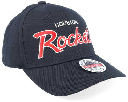 Mitchell & Ness Men's NBA Team Script 2.0 Stretch Snapback Rockets Snapback Caps
