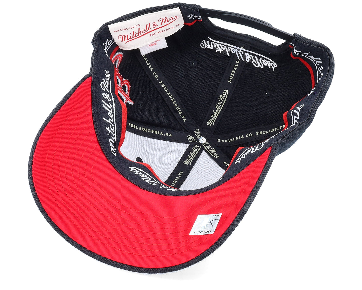 Mitchell & Ness Men's NBA Team Script 2.0 Stretch Snapback Rockets Snapback Caps