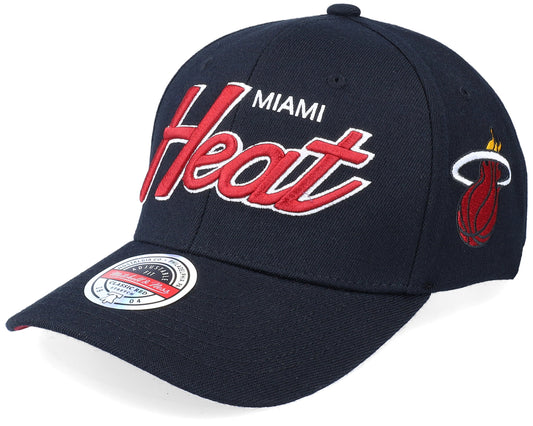 Mitchell & Ness Men's NBA Team Script 2.0 Stretch Snapback Heat Snapback Caps