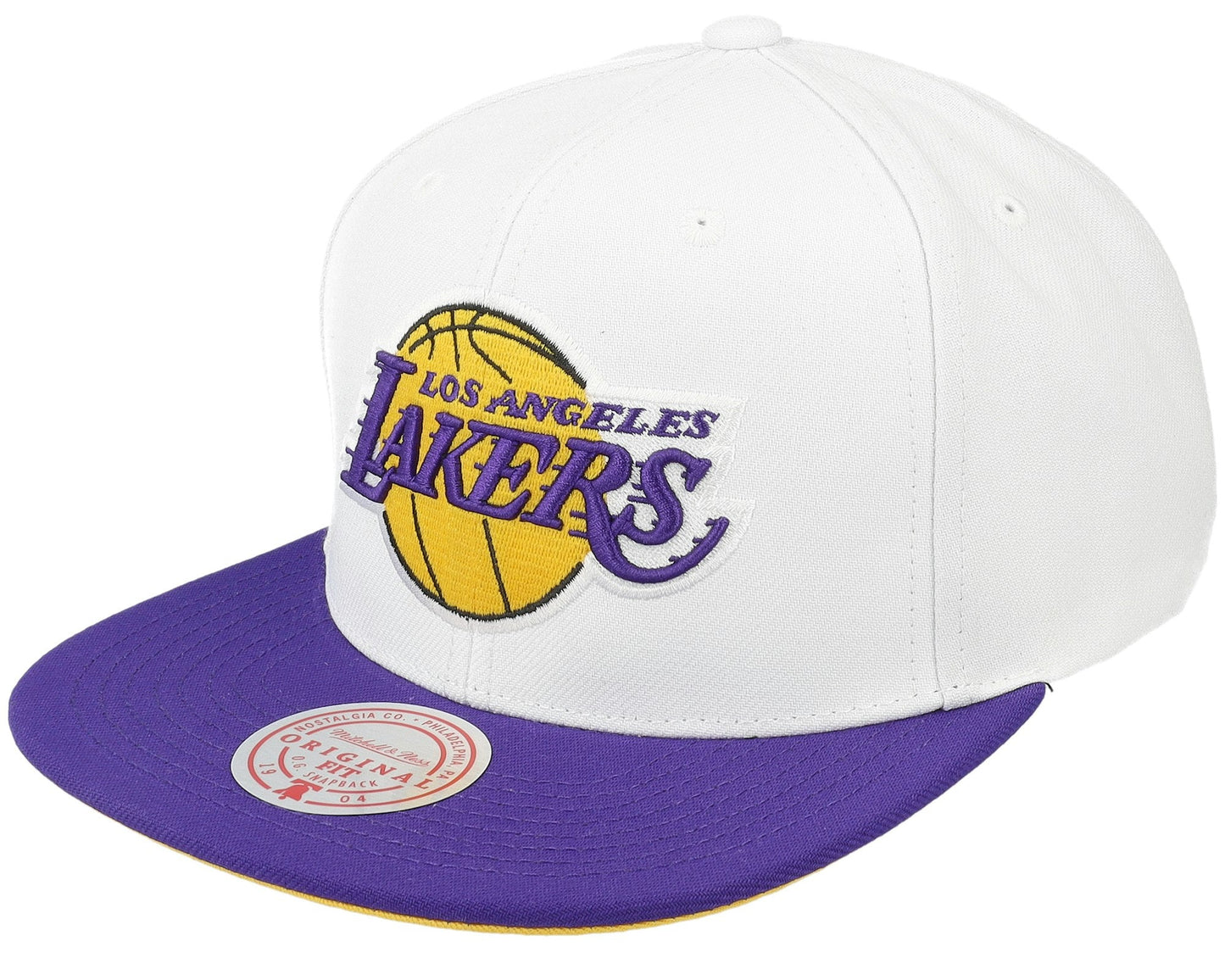 Mitchell & Ness Men's NBA Core Basic Snapback Lakers White-Purple