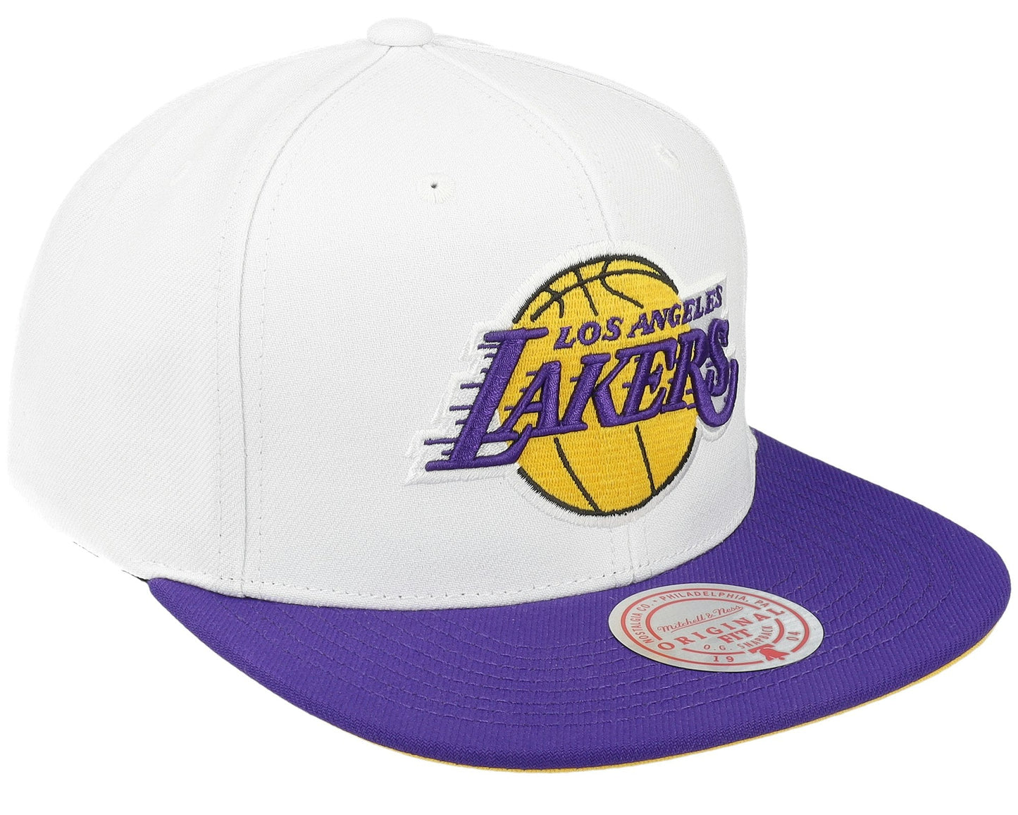 Mitchell & Ness Men's NBA Core Basic Snapback Lakers White-Purple