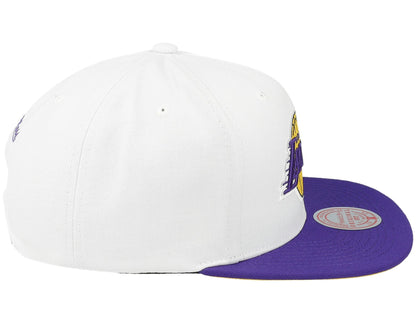 Mitchell & Ness Men's NBA Core Basic Snapback Lakers White-Purple