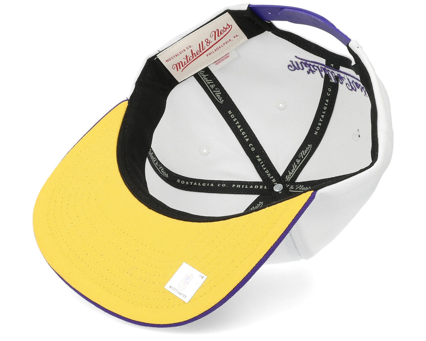 Mitchell & Ness Men's NBA Core Basic Snapback Lakers White-Purple