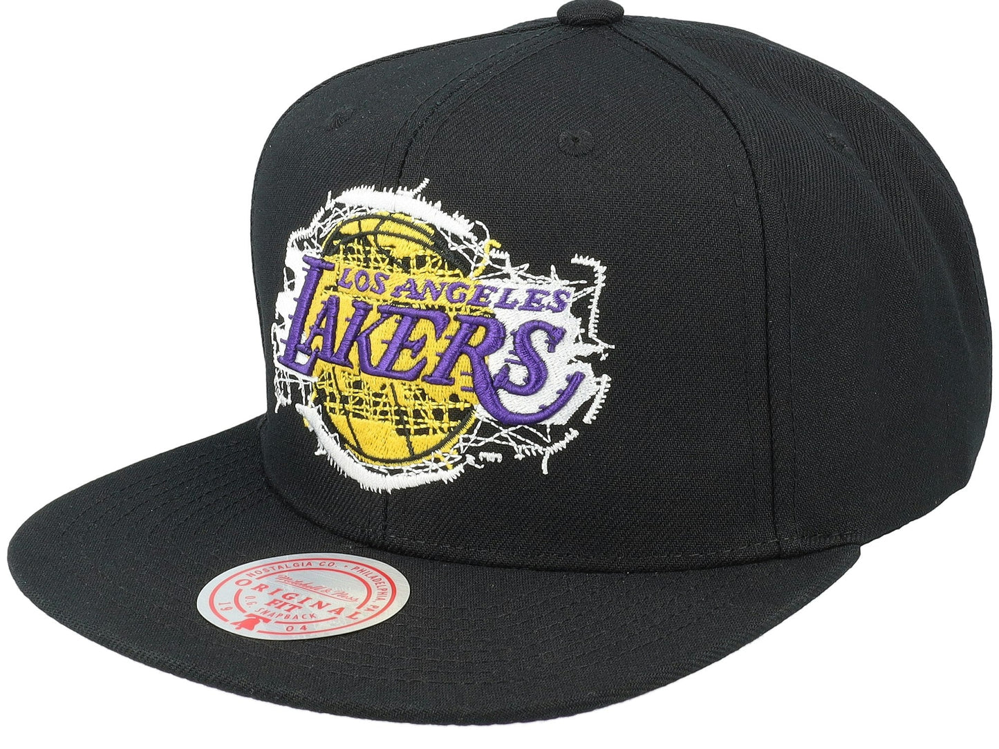 Mitchell & Ness Men's NBA Embroidery Glitch Snapback Lakers Snapback Caps