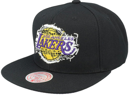Mitchell & Ness Men's NBA Embroidery Glitch Snapback Lakers Snapback Caps