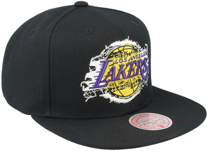 Mitchell & Ness Men's NBA Embroidery Glitch Snapback Lakers Snapback Caps