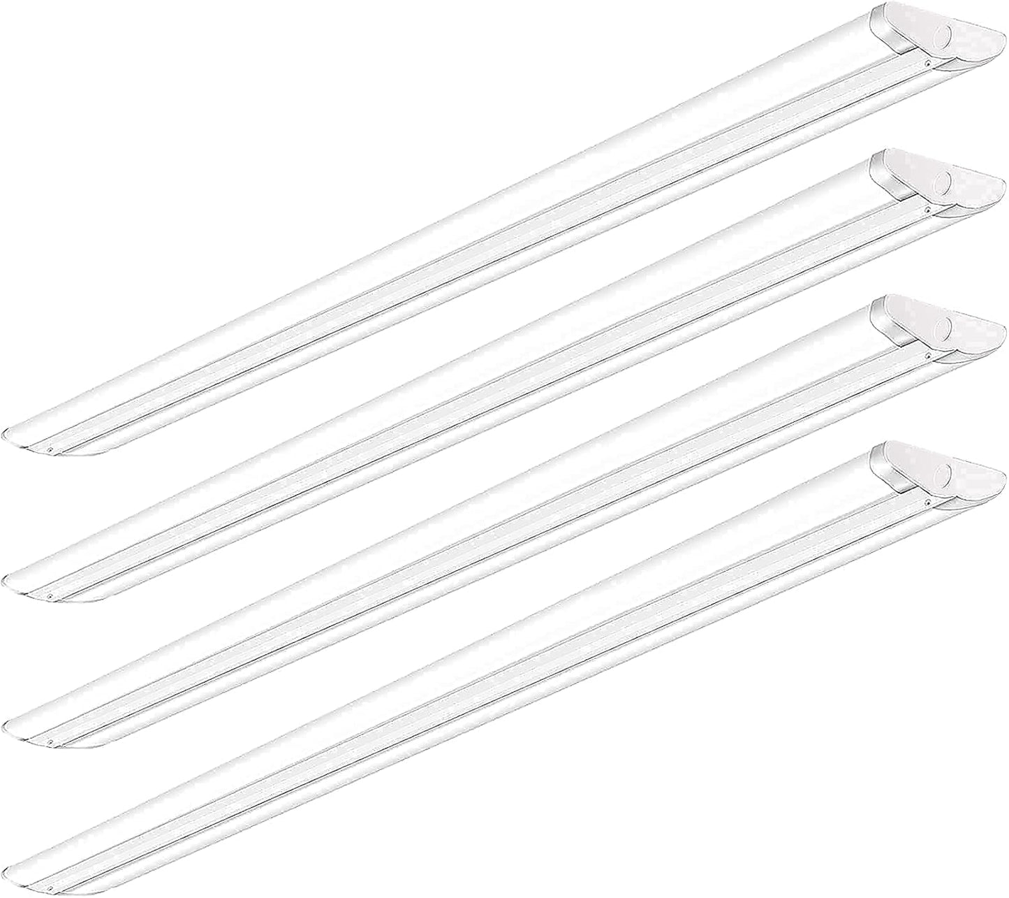 110W 8FT LED Shop Lights Ultra Slim LED Wraparound, 12600LM, 5000K, 8 Foot Strip Light, Flush Mount Garage Office Warehouse Ceiling Lighting Fixture, 8 Foot Fluorescent Tube Replacement, 4 Pack