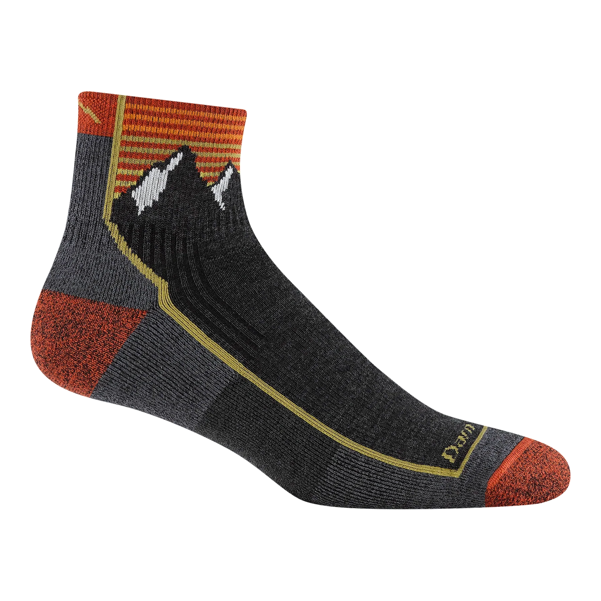 Darn Tough Hiker Quarter Midweight Cushion Mens Socks — Mountain Gray