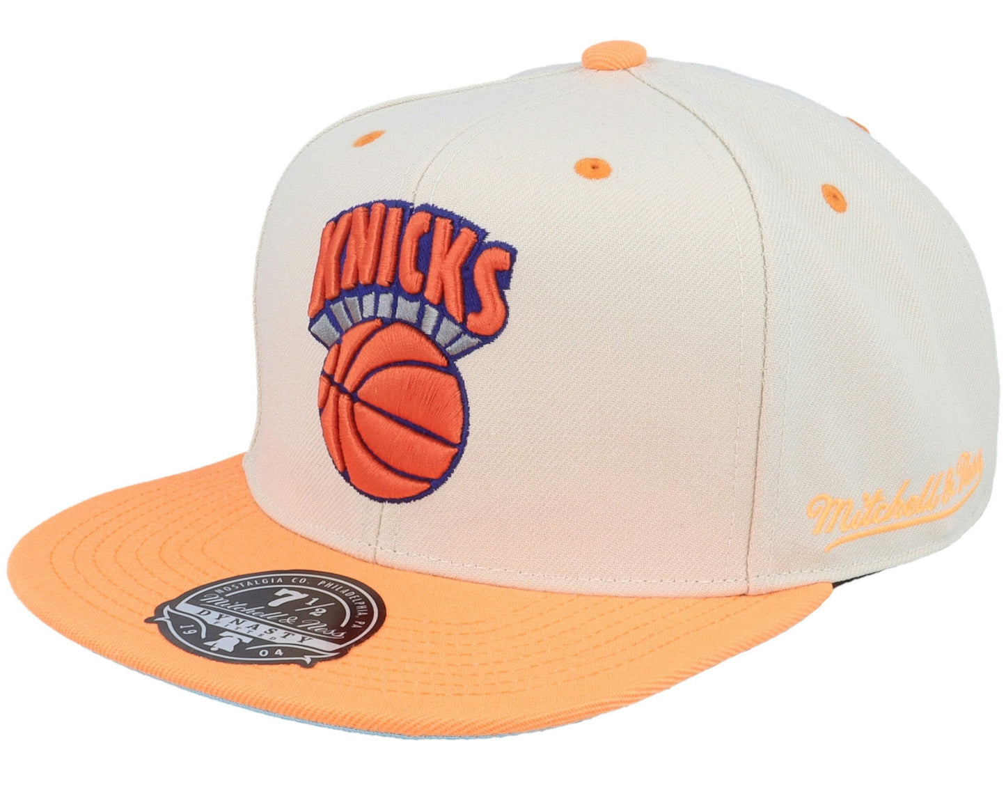 Men's Mitchell & Ness NBA Hop On Fitted NBA Knicks - Off White