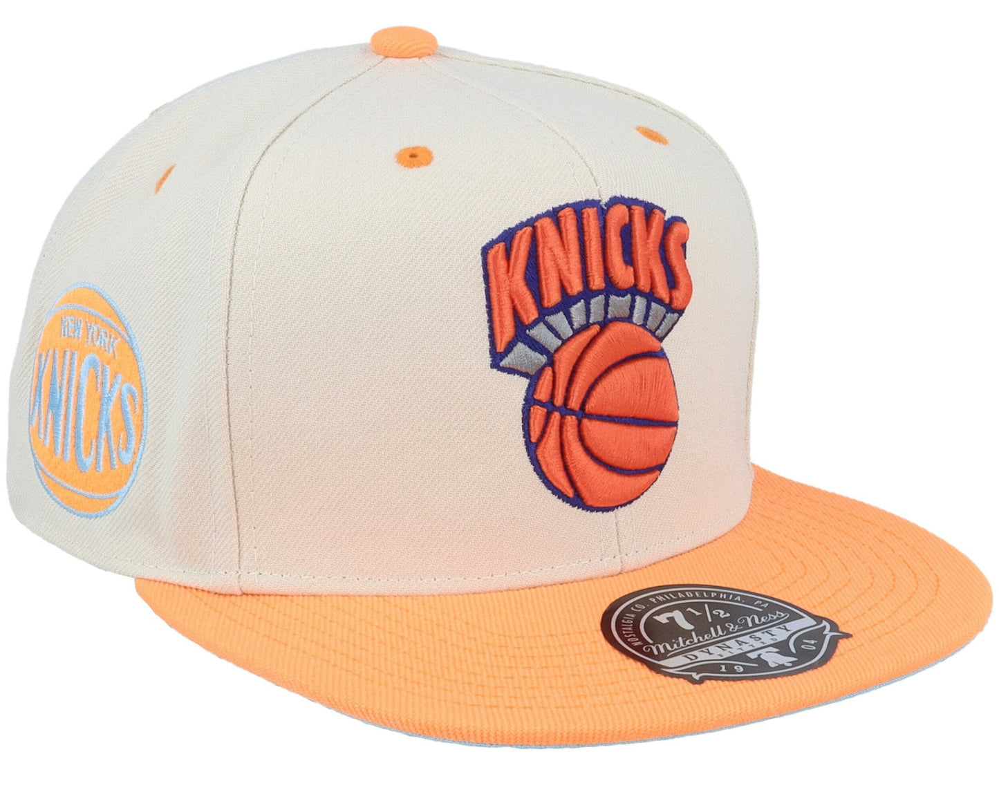 Men's Mitchell & Ness NBA Hop On Fitted NBA Knicks - Off White
