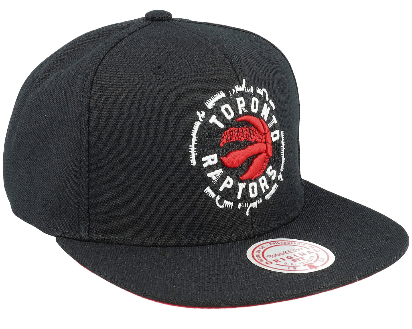 Mitchell & Ness Men's NBA Embroidery Glitch Snapback Raptors Snapback Caps