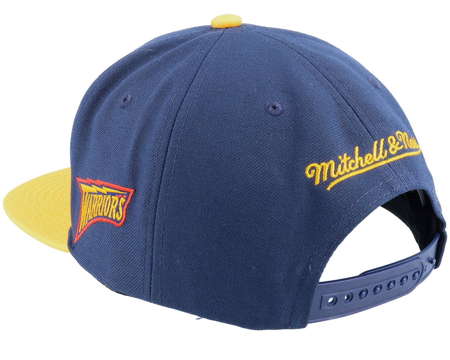Men's Mitchell & Ness NBA Logo Blur Snapback Hwc Warriors - Blue-Yellow