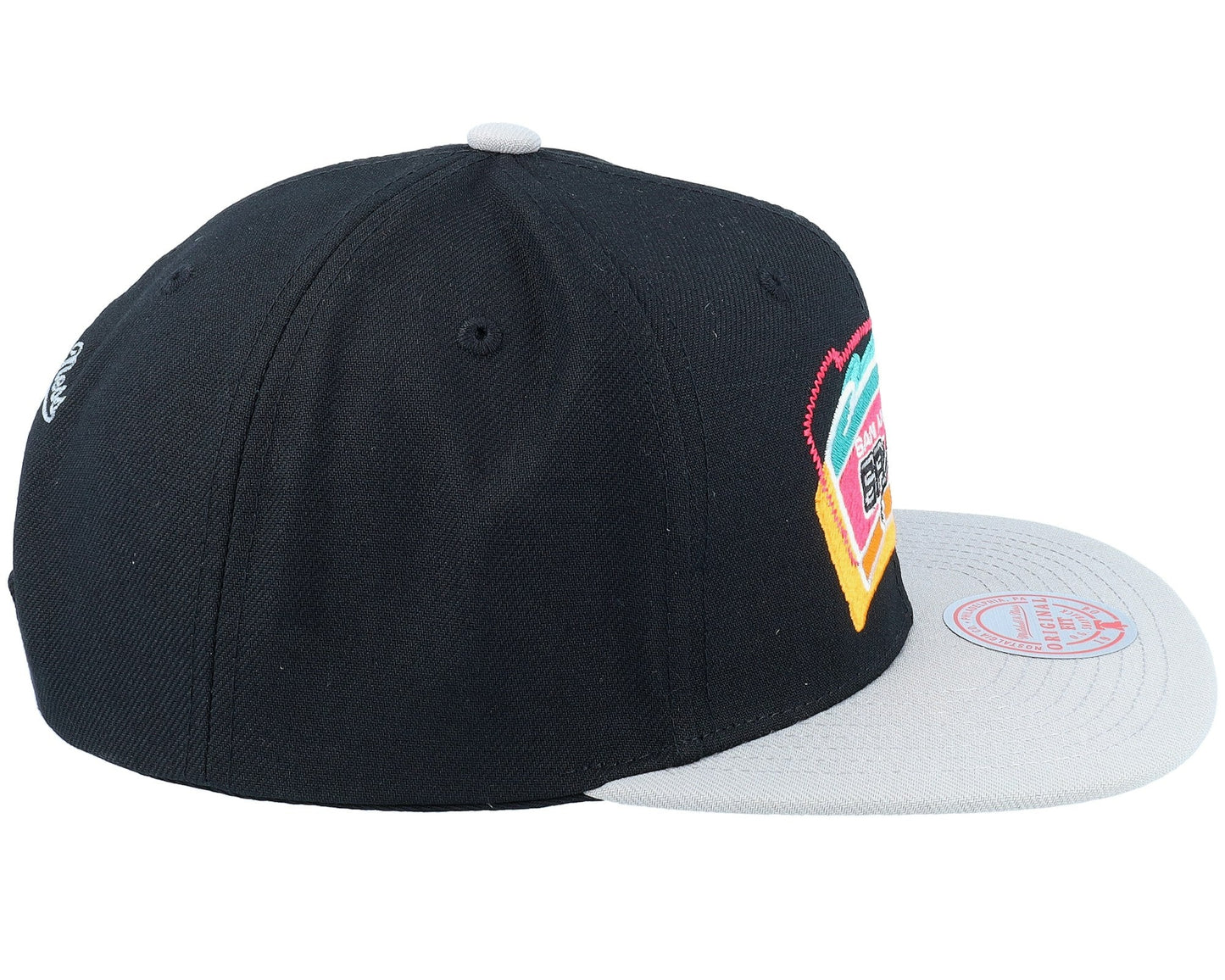 Men's Mitchell & Ness NBA Logo Blur Snapback Hwc Spurs - Black-Grey