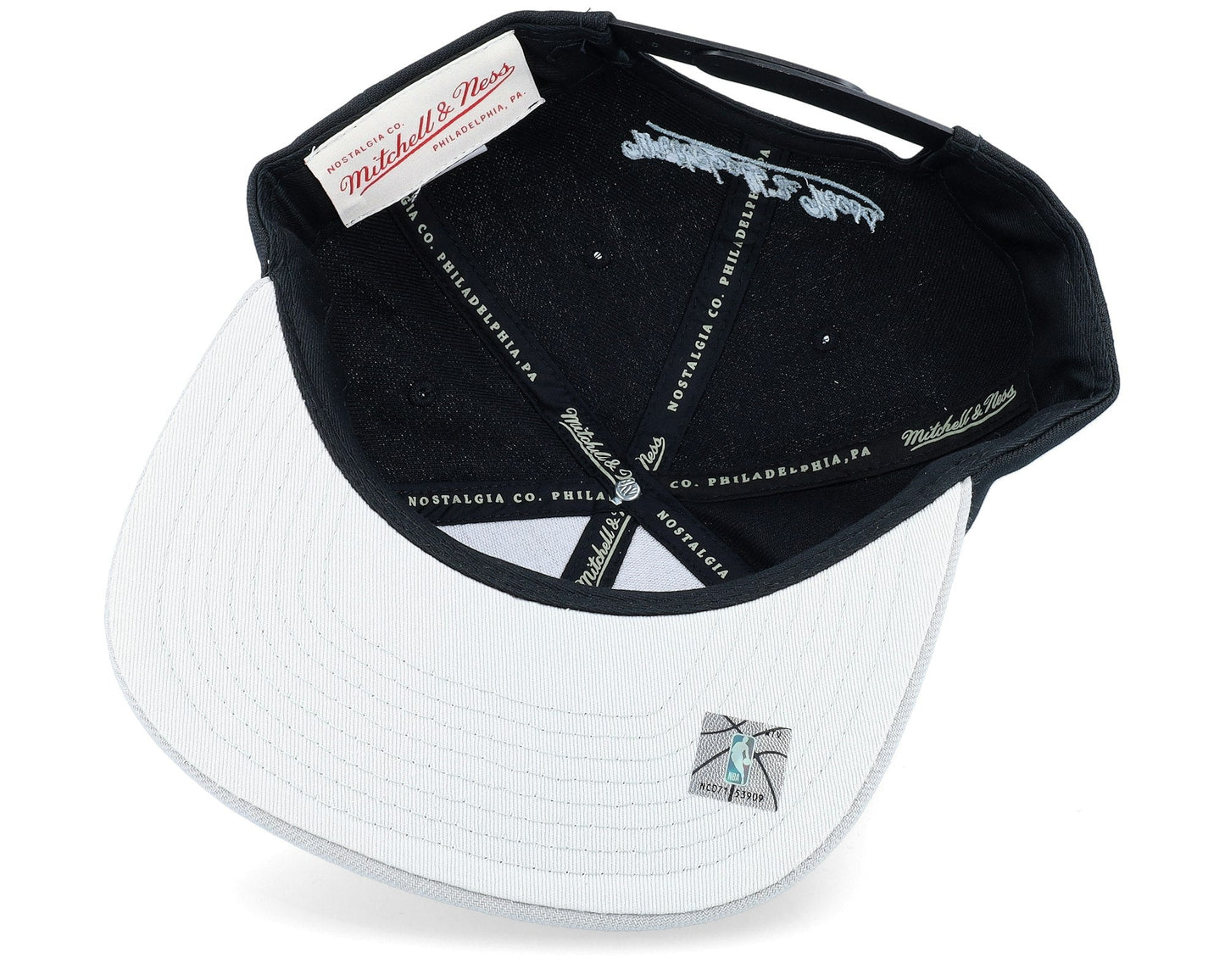 Men's Mitchell & Ness NBA Logo Blur Snapback Hwc Spurs - Black-Grey