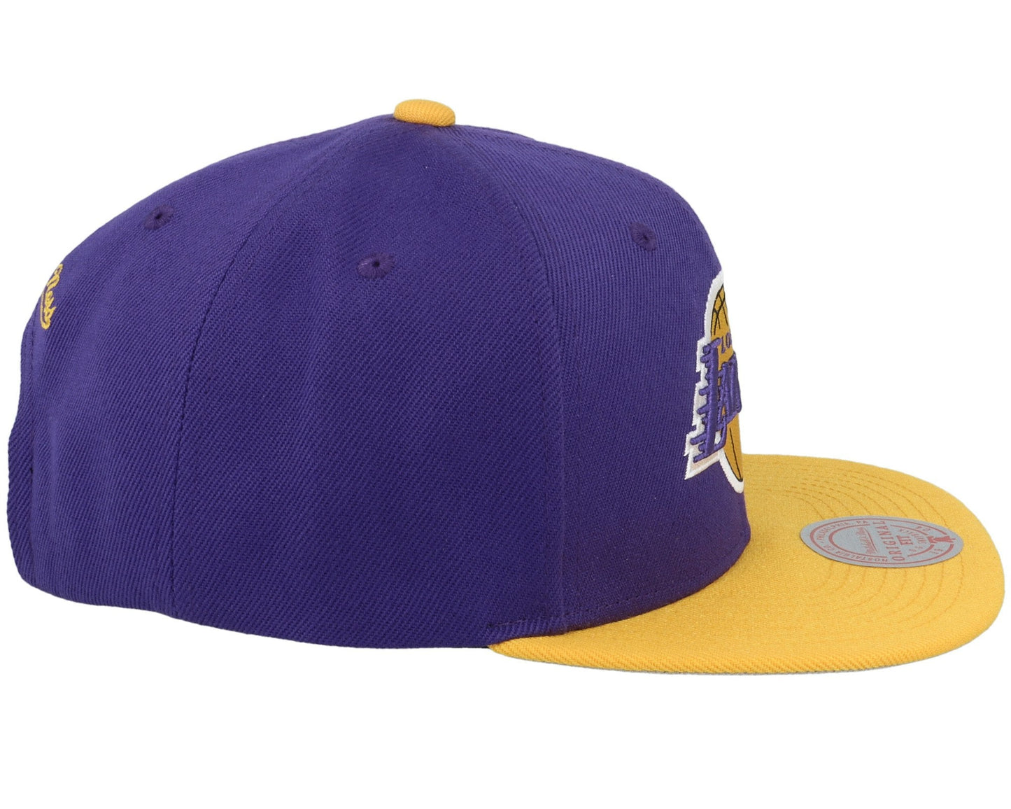 Men's Mitchell & Ness NBA Patch Overload Snapback Lakers - Purple-Yellow