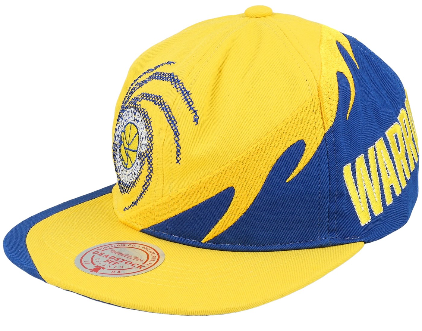 Men's Mitchell & Ness NBA Spiral Deadstock Snapback Hwc Warriors - Yellow