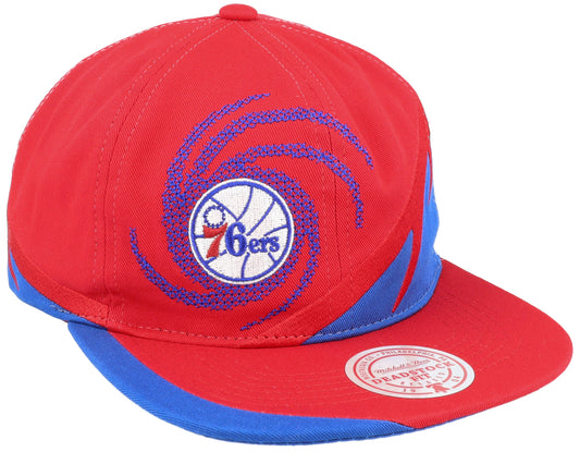 Men's Mitchell & Ness NBA Spiral Deadstock Snapback Hwc 76Ers