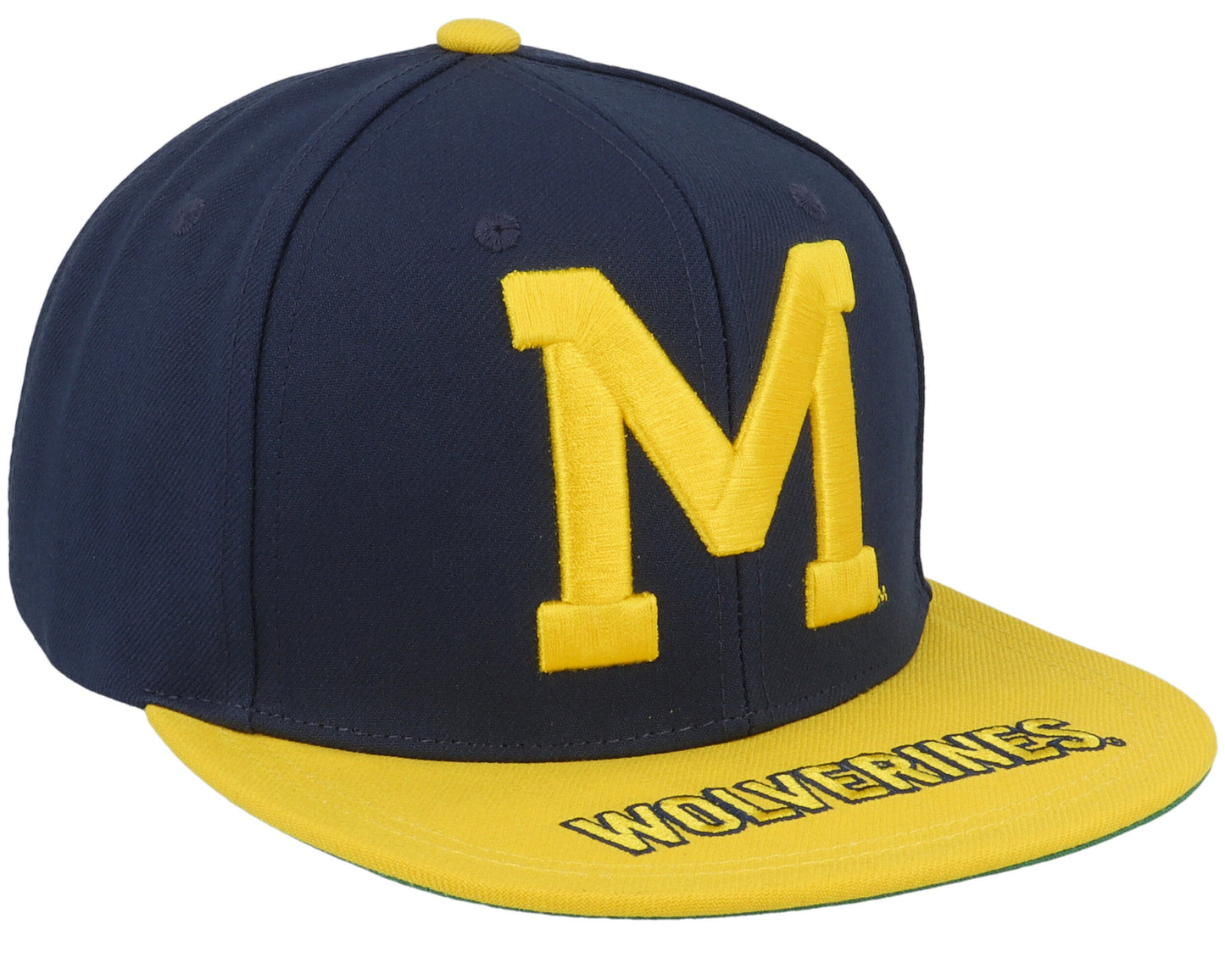 Men's Mitchell & Ness Ncaa Logo Bill Snapback Michigan