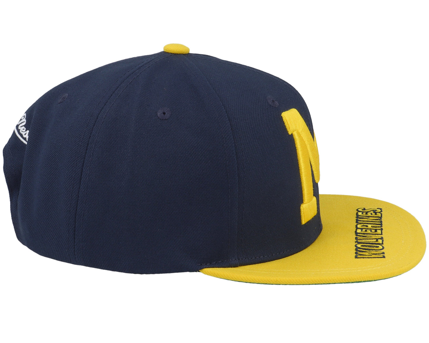 Men's Mitchell & Ness Ncaa Logo Bill Snapback Michigan