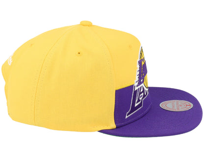 Mitchell & Ness Men's NBA Half N Half Snapback Lakers Snapback Caps