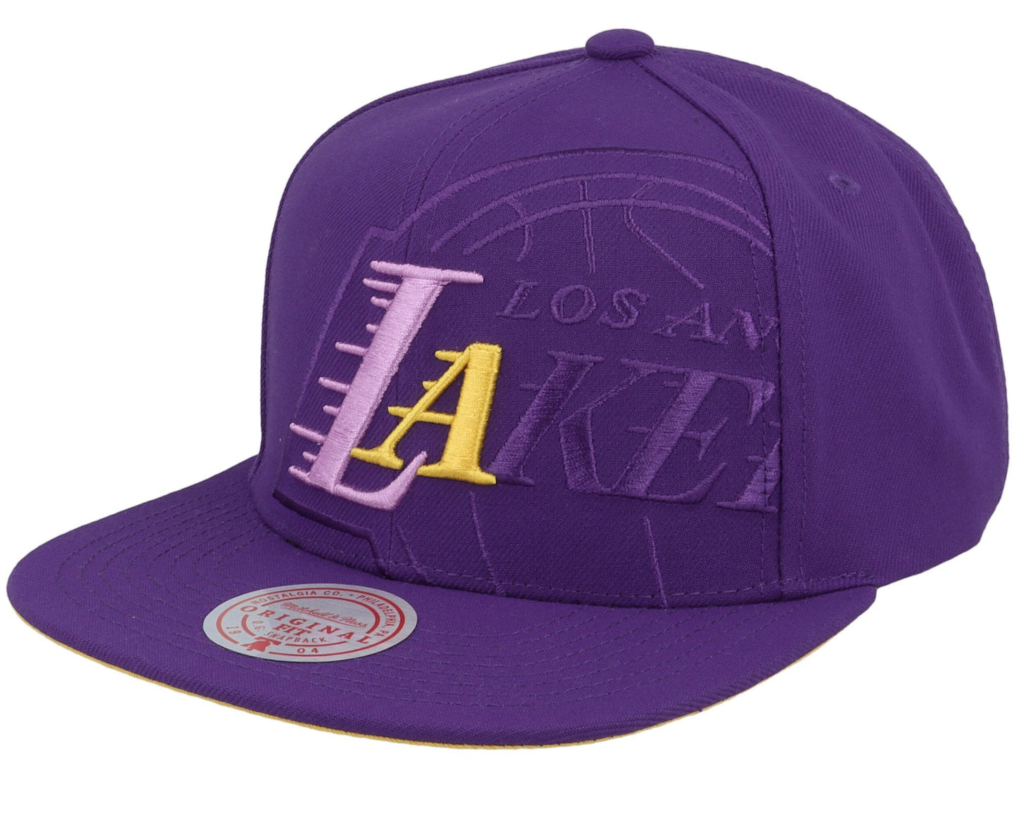 Men's Mitchell & Ness NBA Xl Logo Pop Snapback Lakers - Purple