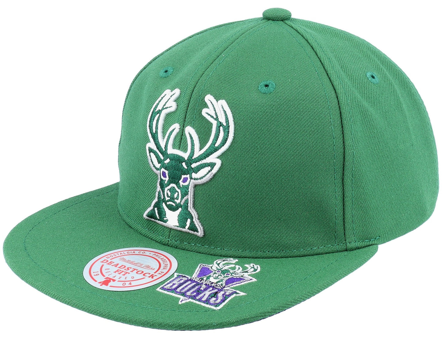 Men's Mitchell & Ness NBA Dead Remix Deadstock Snapback Hwc Bucks - Green
