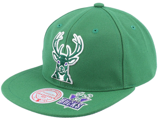 Men's Mitchell & Ness NBA Dead Remix Deadstock Snapback Hwc Bucks - Green