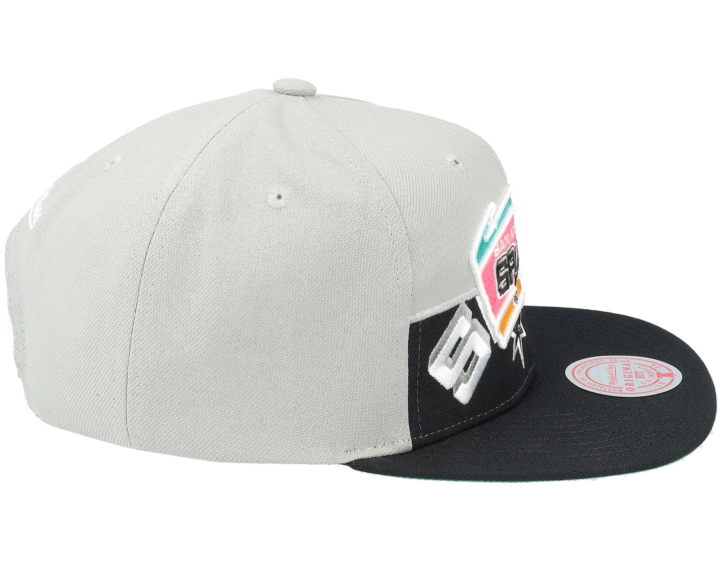 Men's Mitchell & Ness NBA Half N Half Snapback Hwc Spurs