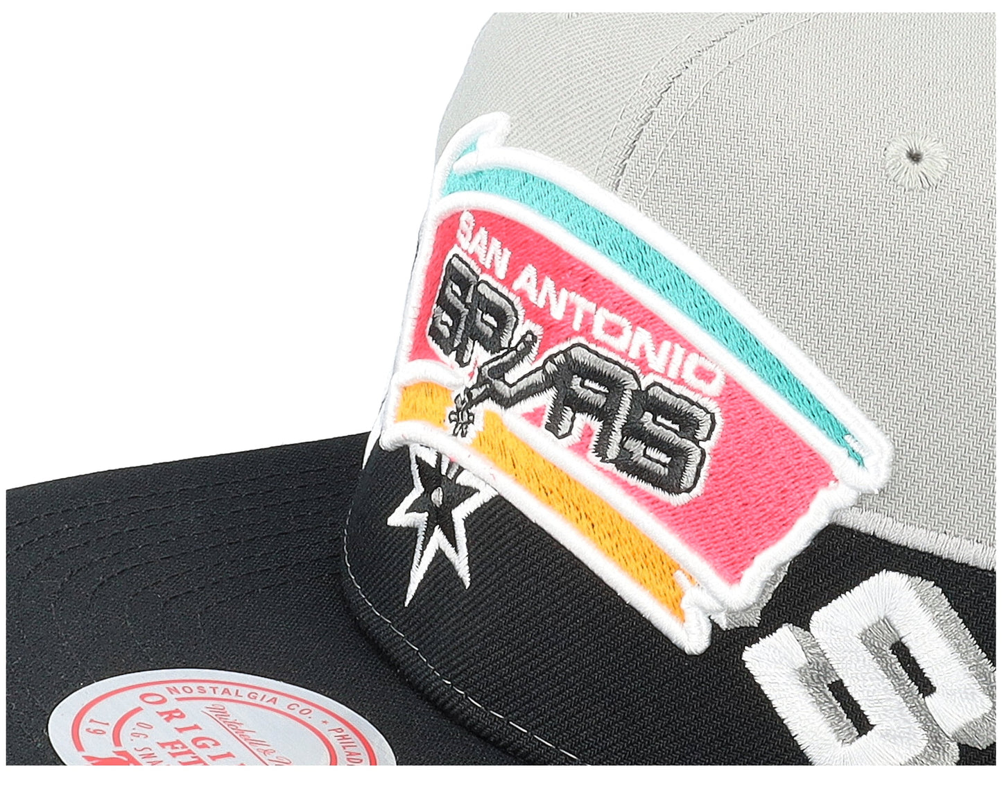 Men's Mitchell & Ness NBA Half N Half Snapback Hwc Spurs