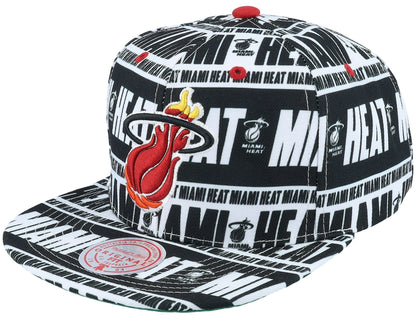 Mitchell & Ness Men's NBA Meat Paper Snapback Hwc Heat Snapback Caps