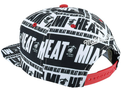 Mitchell & Ness Men's NBA Meat Paper Snapback Hwc Heat Snapback Caps