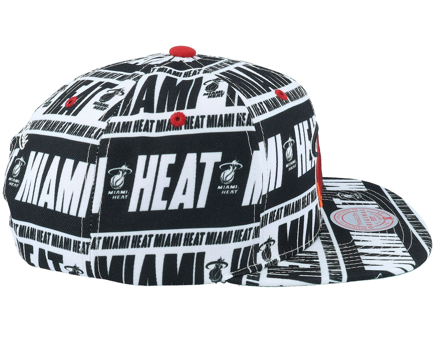 Mitchell & Ness Men's NBA Meat Paper Snapback Hwc Heat Snapback Caps