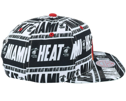 Mitchell & Ness Men's NBA Meat Paper Snapback Hwc Heat Snapback Caps