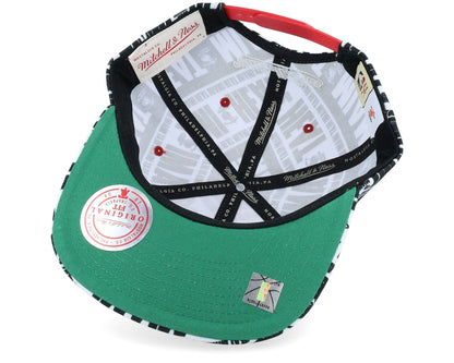 Mitchell & Ness Men's NBA Meat Paper Snapback Hwc Heat Snapback Caps