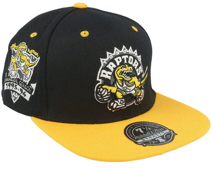 Mitchell & Ness Men's NBA Yellow Toe Fitted Hwc Raptors Fitted Caps