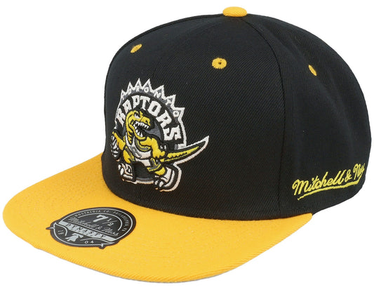 Mitchell & Ness Men's NBA Yellow Toe Fitted Hwc Raptors Fitted Caps
