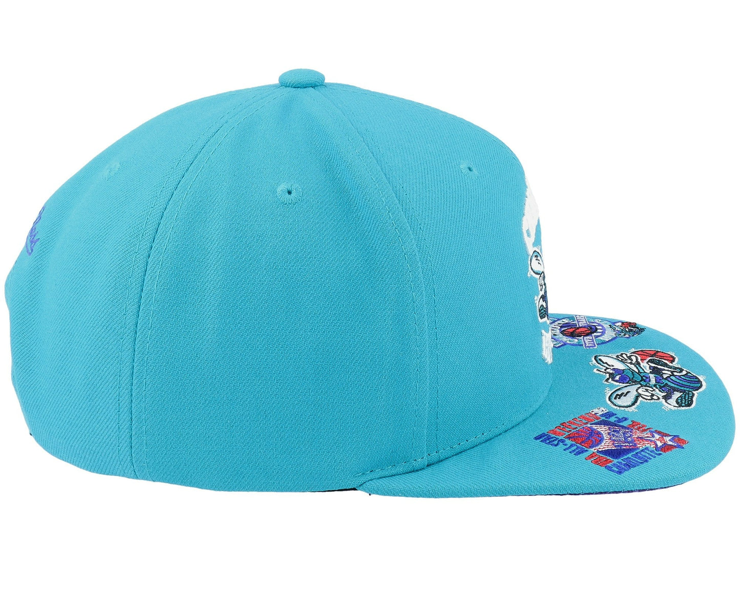Men's Mitchell & Ness NBA Front Face Snapback Hwc Hornets - Teal