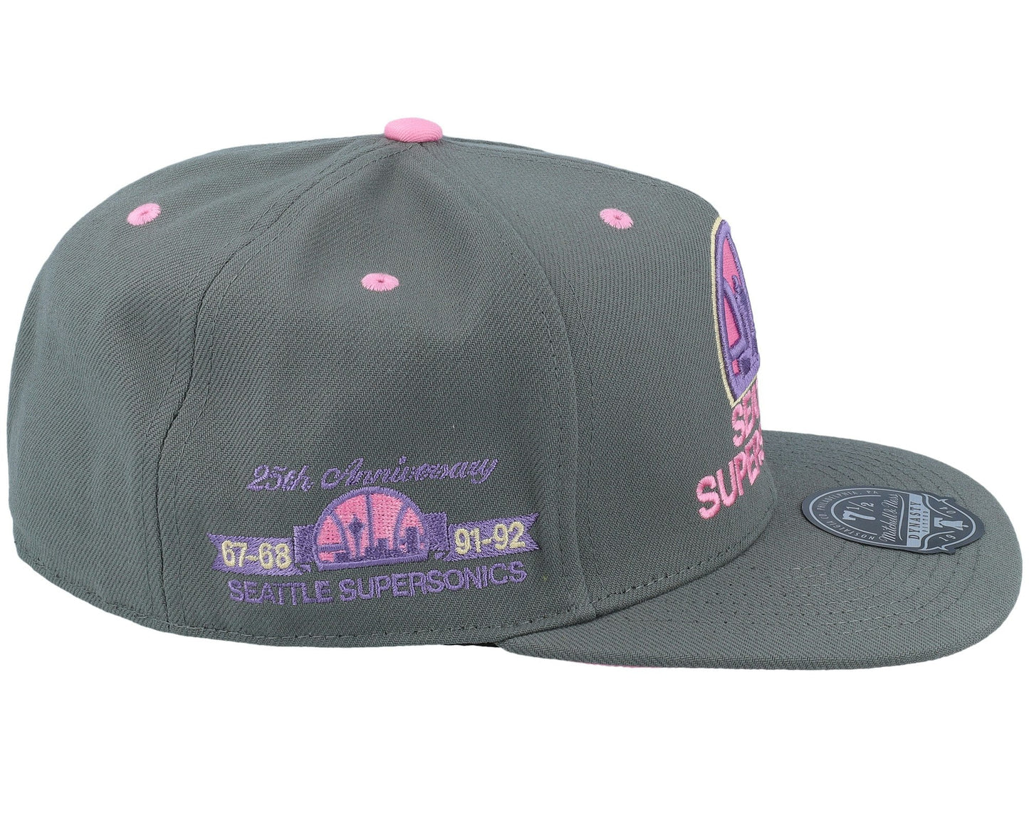 Mitchell & Ness Men's NBA Lavender Dreams Fitted Hwc Supersonics Fitted Caps