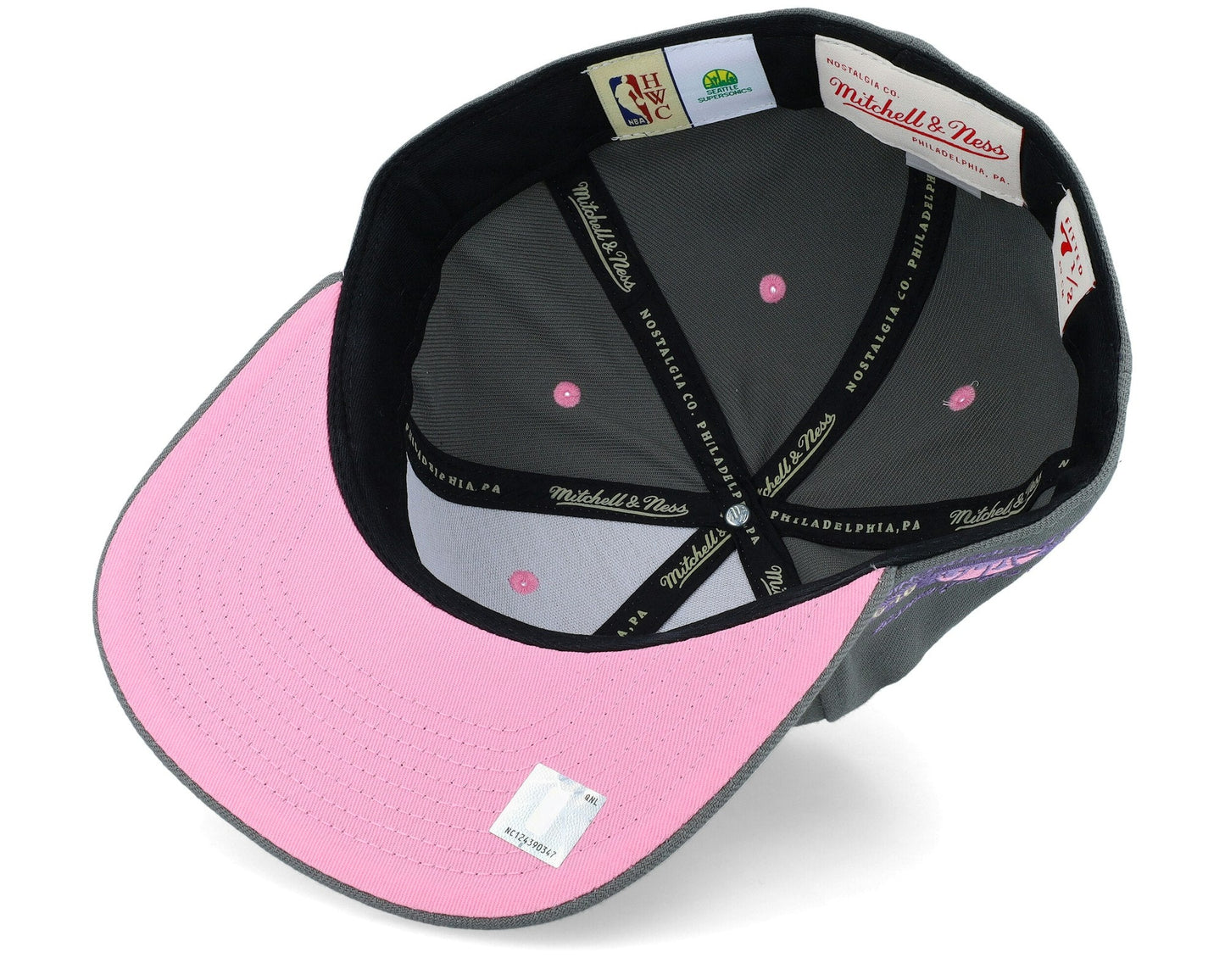 Men's Mitchell & Ness NBA Lavender Dreams Fitted Hwc Supersonics