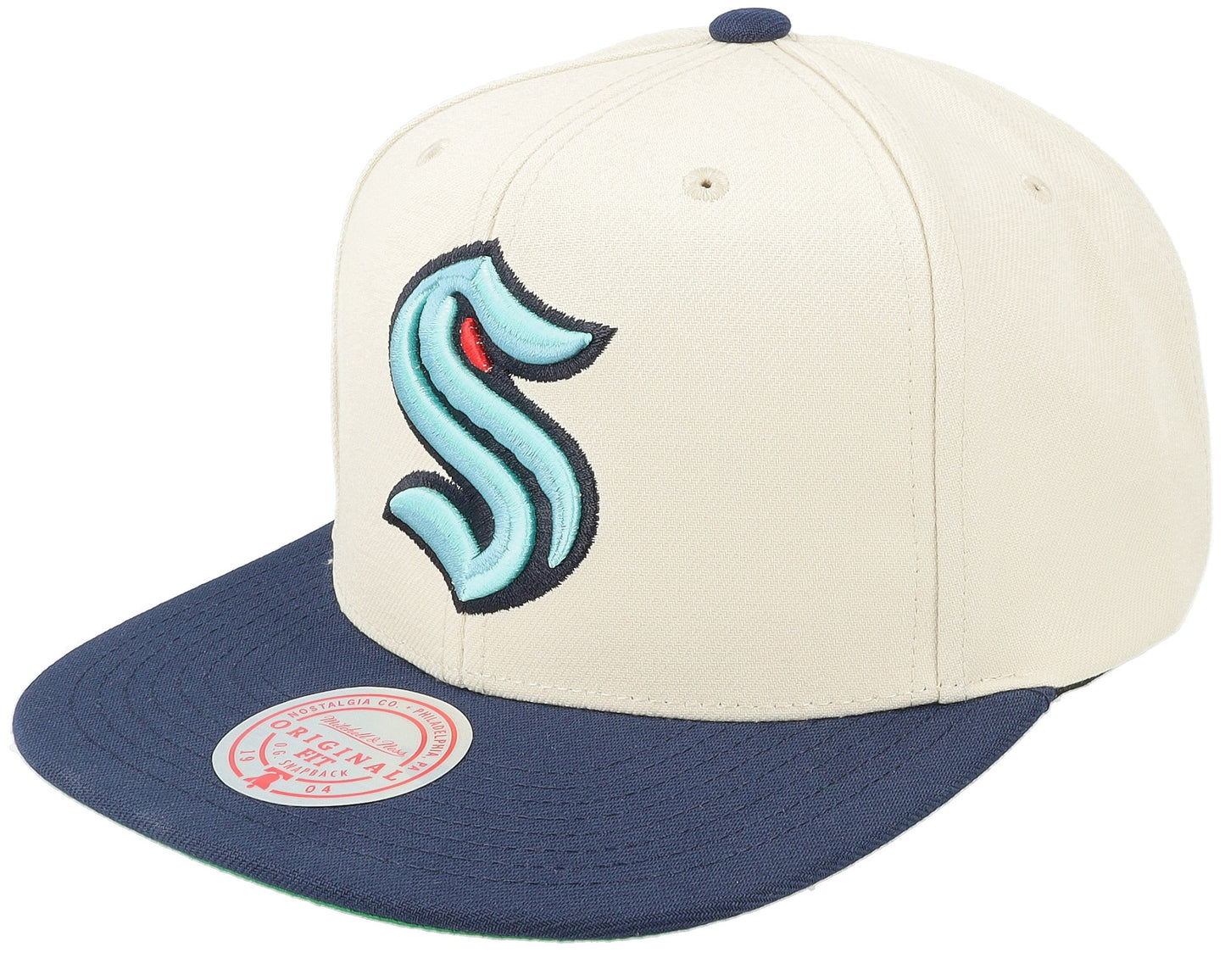Men's Mitchell & Ness Nhl Vintage Off-White Snapback Kraken