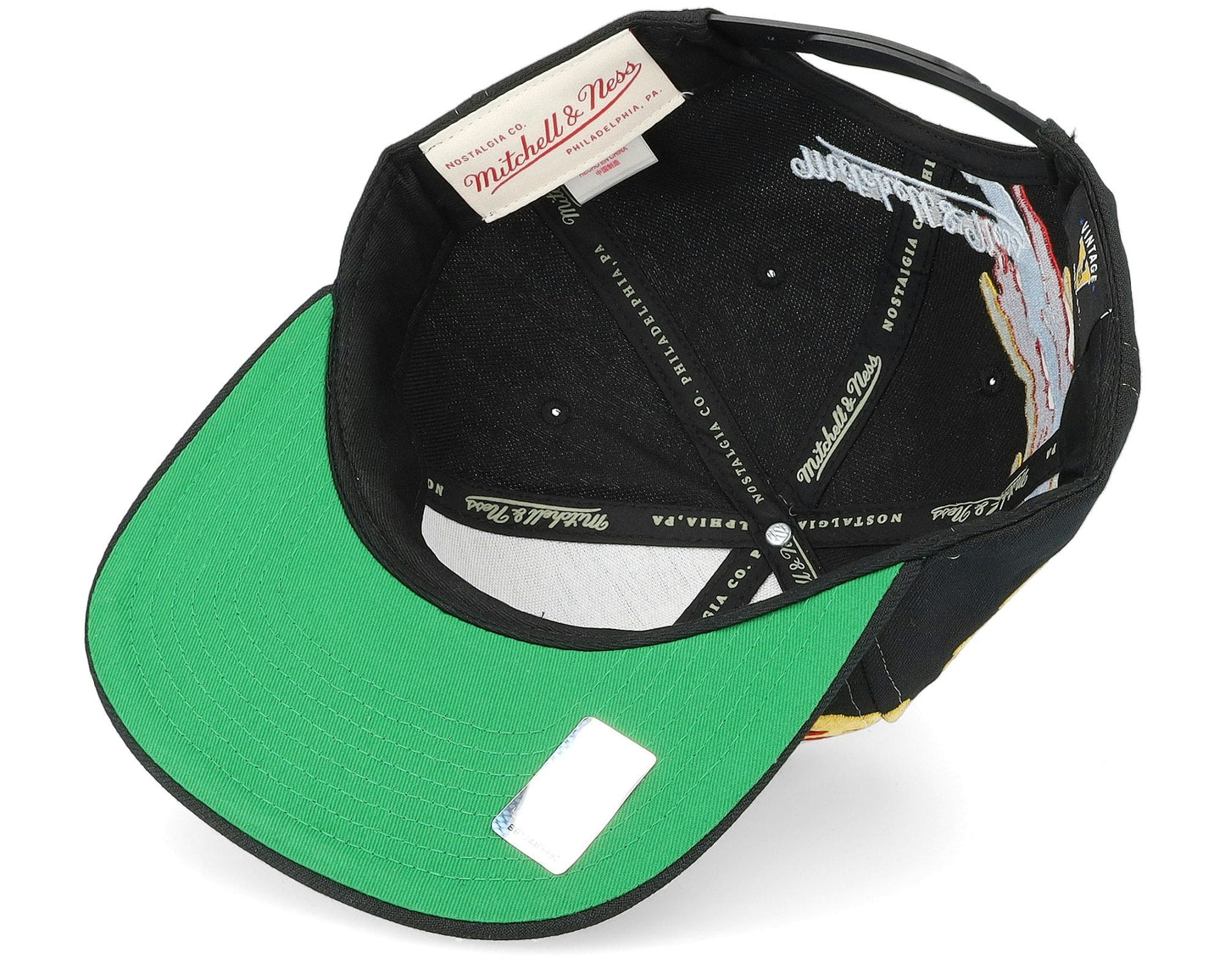 Men's Mitchell & Ness Nhl Vintage Paintbrush Snapback Flames - Black