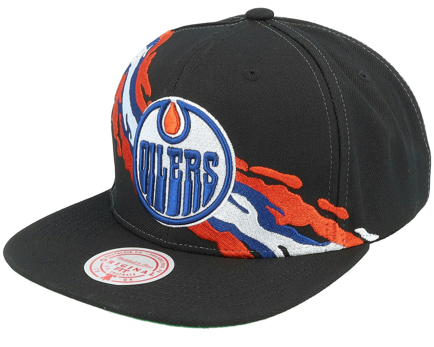 Men's Mitchell & Ness Nhl Vintage Paintbrush Snapback Oilers - Black