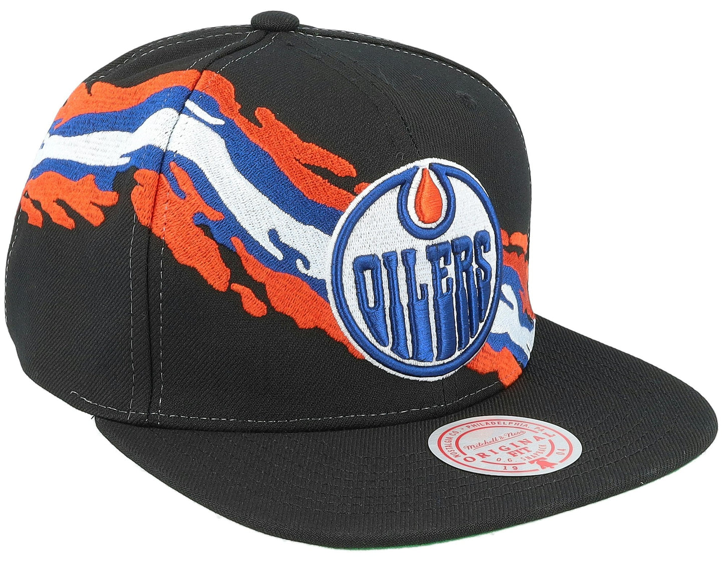 Men's Mitchell & Ness Nhl Vintage Paintbrush Snapback Oilers - Black