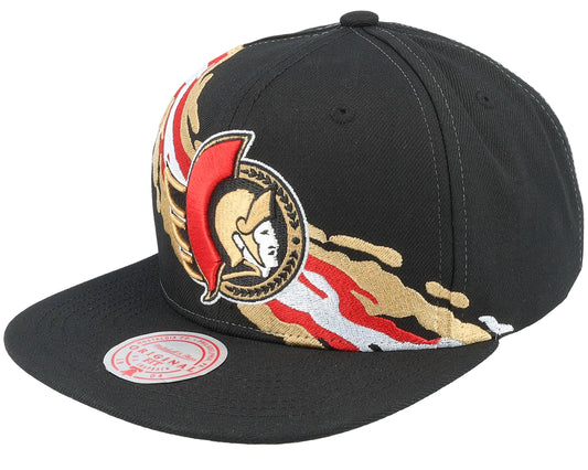 Men's Mitchell & Ness Nhl Vintage Paintbrush Snapback Senators - Black