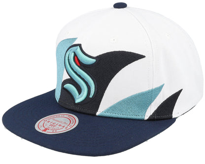 Mitchell & Ness Men's NHL Vintage Sharktooth Snapback Kraken Snapback Caps