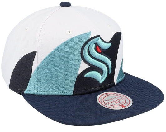 Mitchell & Ness Men's NHL Vintage Sharktooth Snapback Kraken Snapback Caps