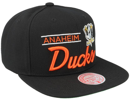 Mitchell & Ness Men's NHL Retro Lock Up Snapback Ducks Snapback Caps