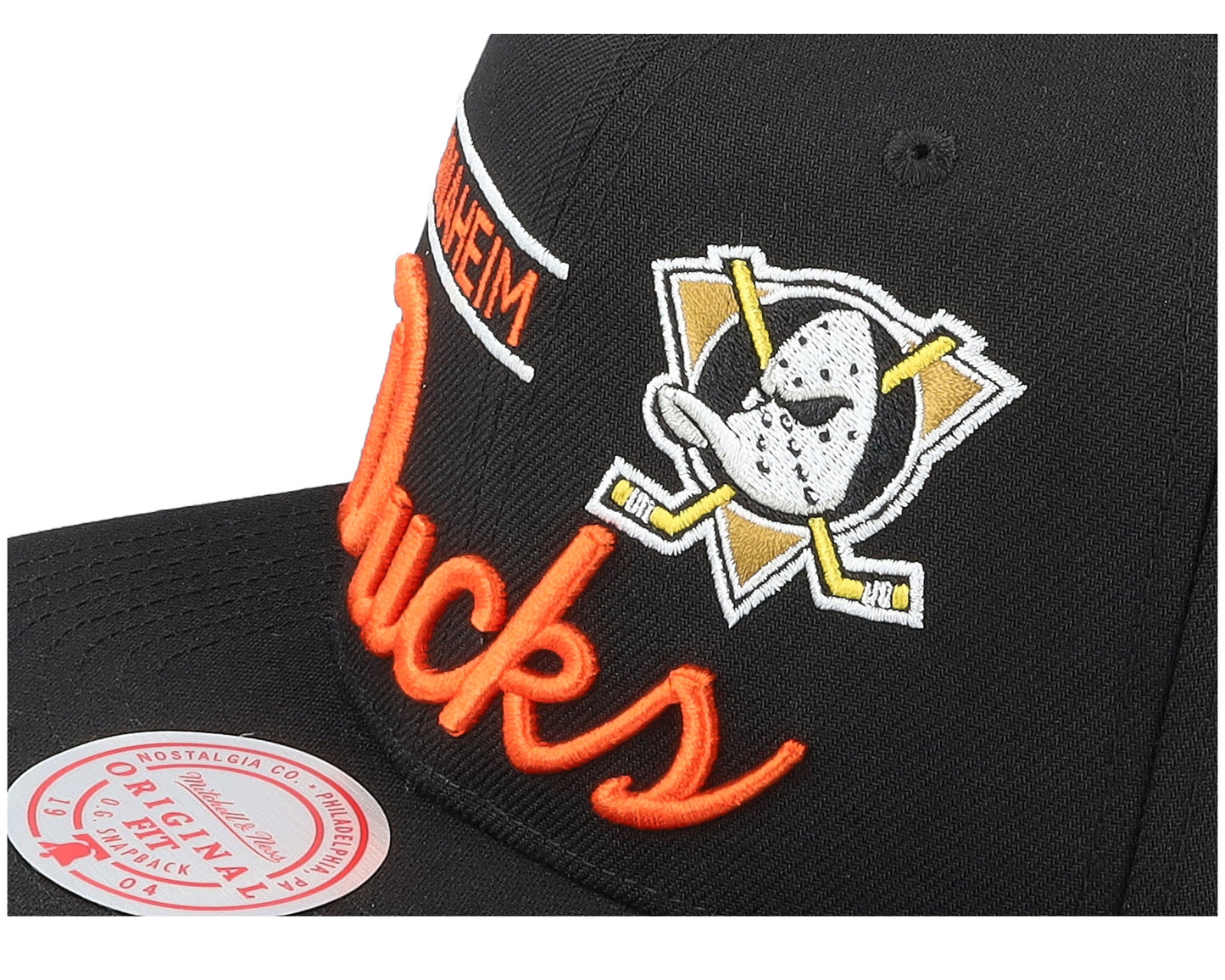 Mitchell & Ness Men's NHL Retro Lock Up Snapback Ducks Snapback Caps