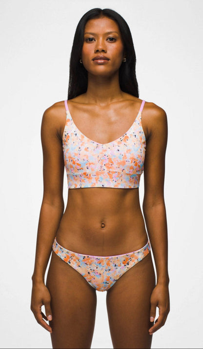Prana Women's Willow Falls Reversible Removable Soft Cups Upf 50+ Bikini